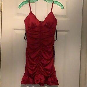 Red evening dress